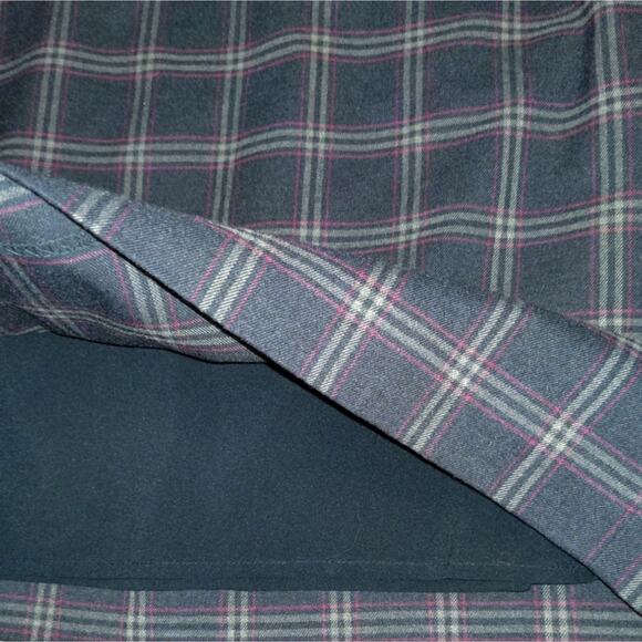 Preppy Banana Republic Gray Red Plaid Mini Skirt Size 2 - Picture 5 of 8